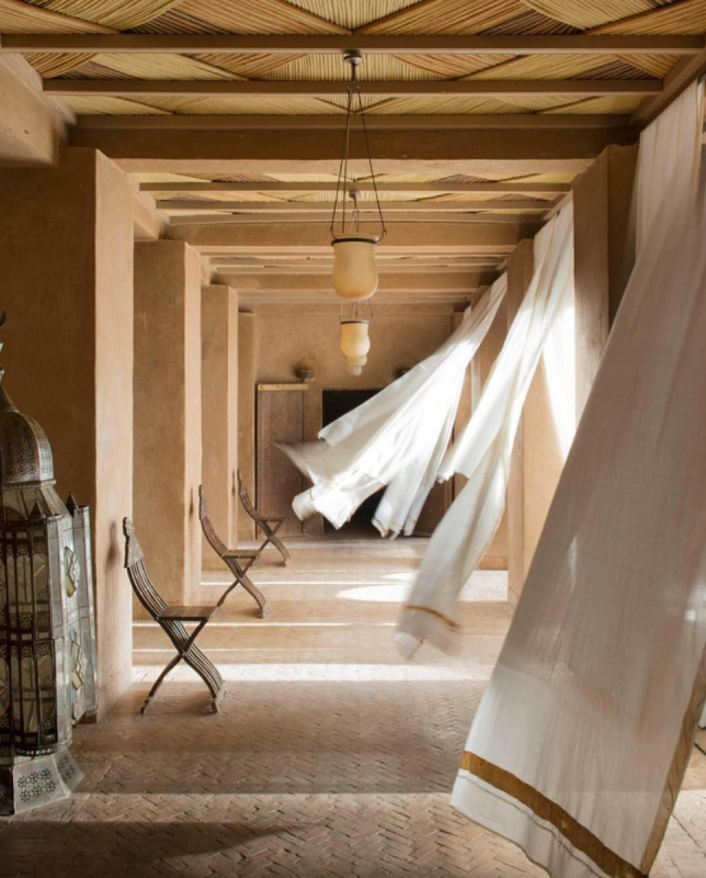 #6 | Desert chic taken to a whole new level... the beautiful billowing Dar Ahlam in Morocco created by Thierry Teyssier. We want to be sat, book in hand (or cocktail - we're not fussy..) in this beautiful modern take on a traditional kasbah. Via @kellybehunstudio