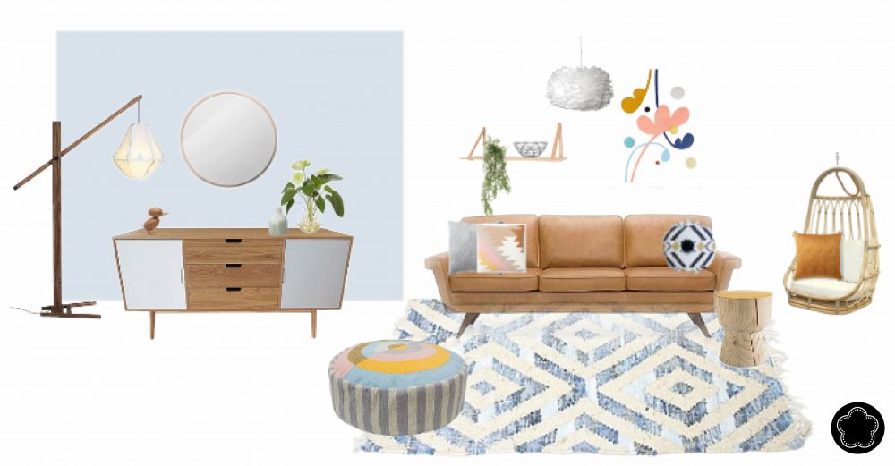 Asher Keddie's Living Room as imagined by Milray Park designer Kellie McCarthy